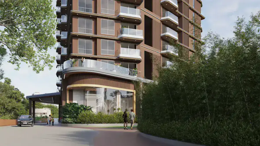Exterior render of Purva Hennur 51 on Hennur Main Road, North Bangalore